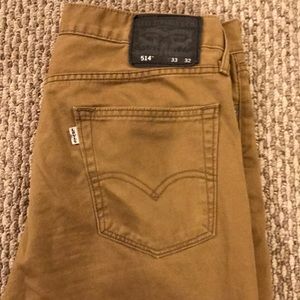 514 Levi khaki pants.